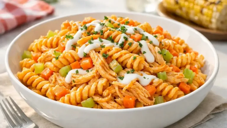 Buffalo Chicken Pasta Salad.