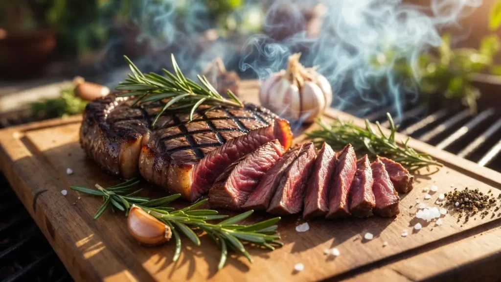 Grilled Delmonico Steaks.