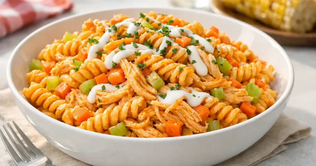 buffalo chicken pasta salad.
