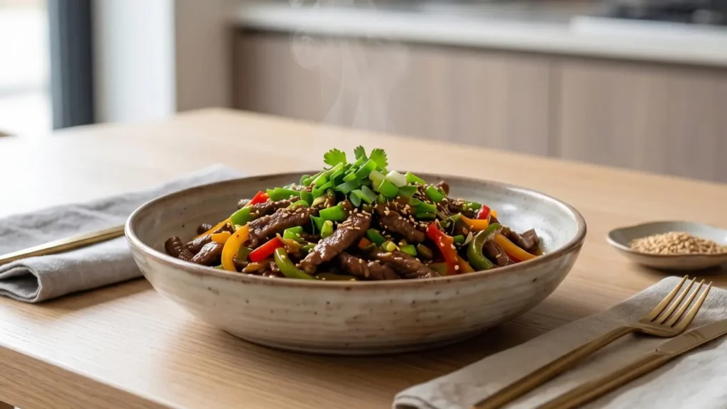thin sliced beef.
